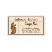Ginger Infused Honey Jar Goldenrod Product Etiket (Voorkant)