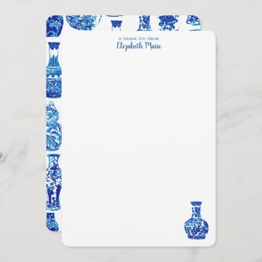 Ginger Jar Briefpapier Notitiekaartje (Voorkant / Achterkant)