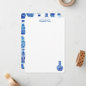 Ginger Jar Briefpapier Notitiekaartje (Voorkant / Achterkant in situ)