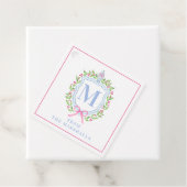 Ginger Jar & Christmas Berries Monogram Bedankjes Labels (In situ)