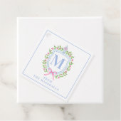 Ginger Jar & Christmas Berries Monogram Bedankjes Labels (In situ)