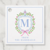 Ginger Jar & Christmas Berries Monogram Bedankjes Labels (Voorkant)