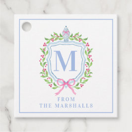 Ginger Jar & Christmas Berries Monogram Bedankjes Labels