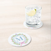 Ginger Jar & Christmas Berries Monogram Ronde Kartonnen Onderzetter (Insitu)