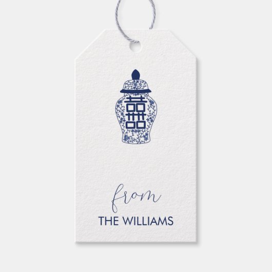 Ginger Jar Custom Gift Labels Cadeaulabel (Voorkant)