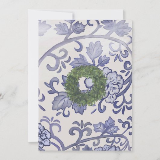 Ginger Jar en Boxwood Bridal Shower Kaart (Achterkant)