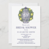 Ginger Jar en Boxwood met Lemons Shower Invitation Kaart (Voorkant)