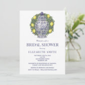 Ginger Jar en Boxwood met Lemons Shower Invitation Kaart (Staand voorkant)