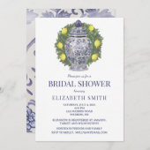 Ginger Jar en Boxwood met Lemons Shower Invitation Kaart (Voorkant / Achterkant)
