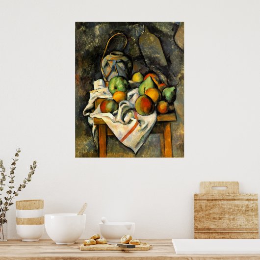 Ginger Jar en Fruit - Paul Cezanne - c1895 Poster (Keuken)