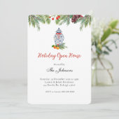 Ginger Jar en greenery Holiday party Kaart (Staand voorkant)