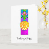 Ginger Jar Floral Denken aan je kaart (Gele Bloem)