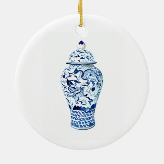 Ginger Jar kerstversiering Keramisch Ornament (Achterkant)