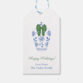 Ginger Jar Merry kerst geraffineerde Green Bow Cadeaulabel (Voorkant)