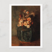Ginger Jar met Chrysanthemums, Vincent van Gogh Briefkaart (Voorkant)