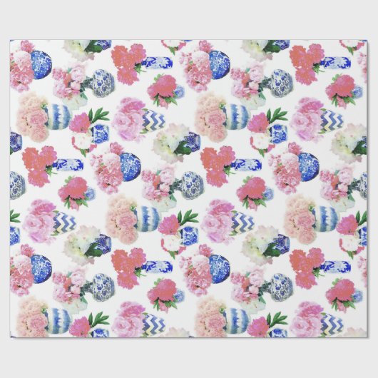 Ginger Jar Peonies Cadeaupapier (Vlak)