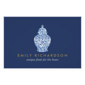 Ginger Jar Pottery Blauw/Wit Logo Downloaden Perfect Poster (Voorkant)