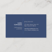 Ginger Jar Pottery Logo Designer Donkerblauw Visitekaartje (Achterkant)