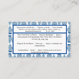 Ginger Jar Standard, 3,5 x 2,0-inch Visitekaartje