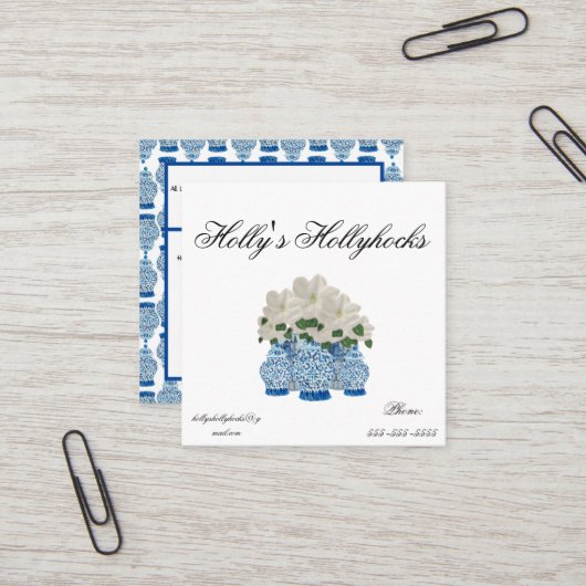 Ginger Jar Visitekaartje 3,5 x 2,0 inch op maat (Voorkant / Achterkant in situ)