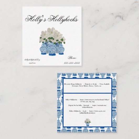 Ginger Jar Visitekaartje 3,5 x 2,0 inch op maat  (Voorkant / Achterkant)