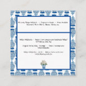 Ginger Jar Visitekaartje 3,5 x 2,0 inch op maat (Achterkant)