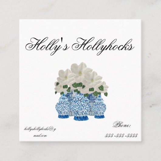 Ginger Jar Visitekaartje 3,5 x 2,0 inch op maat  (Voorkant)