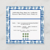 Ginger Jar Visitekaartje 3,5 x 2,0 inch op maat (Achterkant)