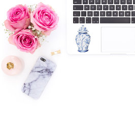 Ginger Jar Wit met naam Vinyl Sticker