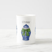 Ginger Jars Bows Chinoiserie Bone China Coffee Mok (Voorkant)