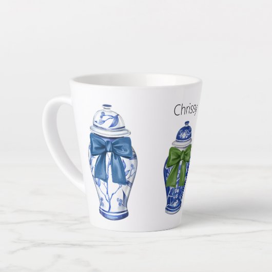 Ginger Jars Bows Chinoiserie Koffie Latte Mok (Linkerhoek)