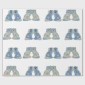 Ginger Jars Magnolias Staffordshire Dogs Cadeaupapier (Vlak)