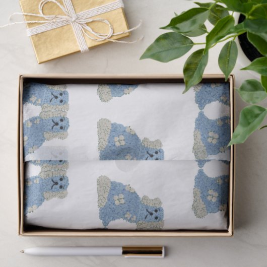 Ginger Jars Magnolias Staffordshire Dogs Tissuepapier (Geschenk)