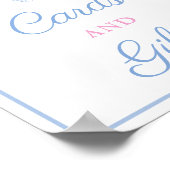 Ginger Jars Pink Blue Kaarten & Gifts Baby shower Poster (Hoek)