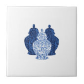 Ginger Jars Pottery Blue/White-keramische tegel Tegeltje (Voorkant)