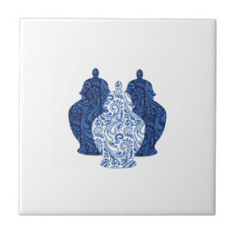 Ginger Jars Pottery Blue/White-keramische tegel Tegeltje