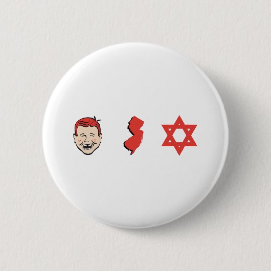 Ginger Jersey Jew Ronde Button 5,7 Cm (Voorkant)