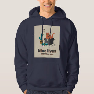 Ginger Kat Box Stofzuiger Flat Vector Hoodie