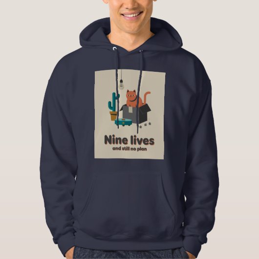 Ginger Kat Box Stofzuiger Flat Vector Hoodie (Voorkant)