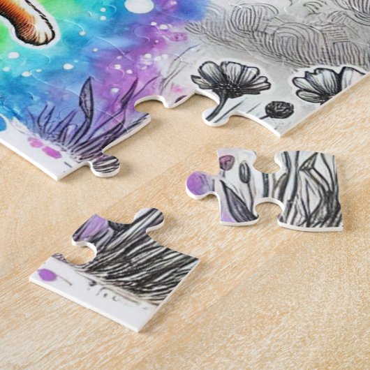 Ginger Kat en UFO Legpuzzel (Zijkant)