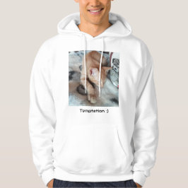 Ginger Kat foto, Grappige voor- en achterkant teks Hoodie