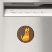 Ginger kat schattige illustratie waterverf magneet (Insitu (Vaatwasser))