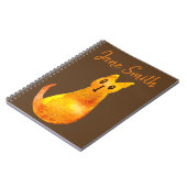 Ginger kat schattige illustratie waterverf notitieboek (Linkerzijde)