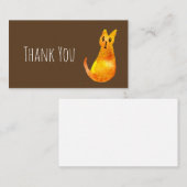 Ginger kat schattige illustratie waterverf notitiekaartje (Voorkant / Achterkant)