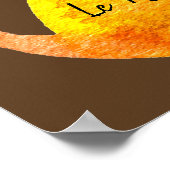 Ginger kat schattige illustratie waterverf poster (Hoek)