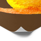 Ginger kat schattige illustratie waterverf poster (Hoek)