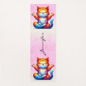 Ginger Kat Tabby Kat Roze Yoga Mat (Voorkant)