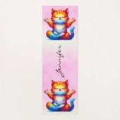 Ginger Kat Tabby Kat Roze Yoga Mat (Achterkant)