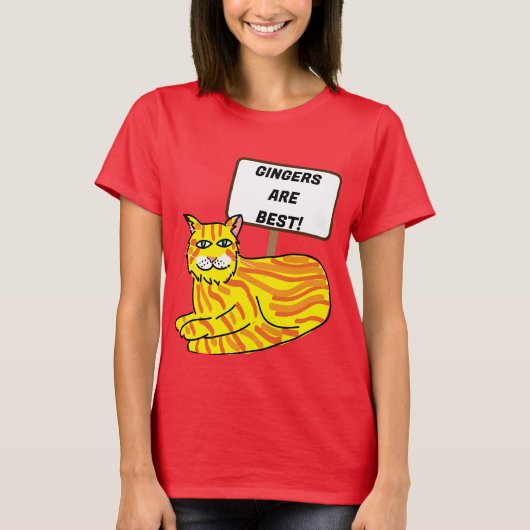 Ginger-kattenroodharinggingers auburn sinaasappel t-shirt (Voorkant)