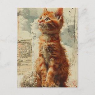  Ginger Kitten  Collage Briefkaart